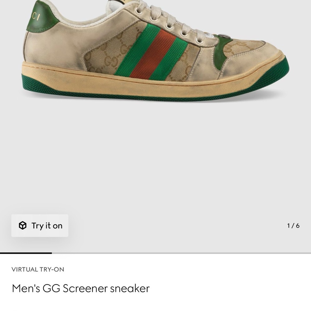 Gucci Men's Sneakers - Olive, Tan, and Chestnut